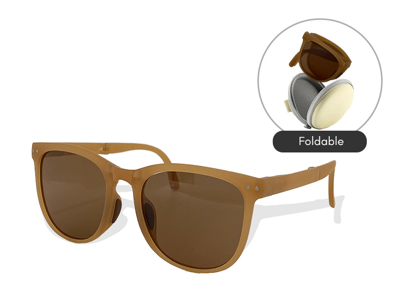 Foldable Adult Sunglasses (Light Brown)