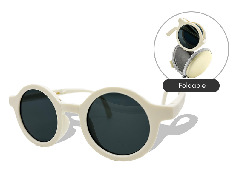 Foldable Kids Sunglasses (White)