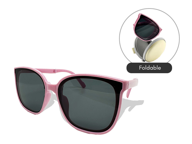 Foldable Youth Sunglasses (Pink)