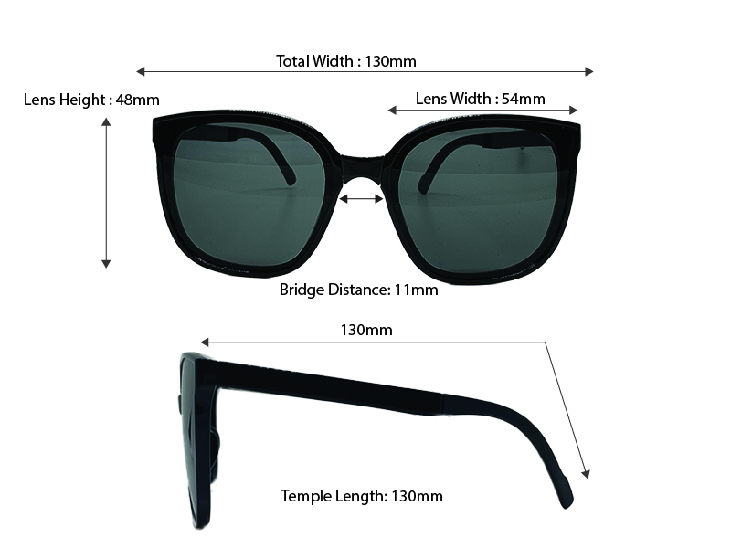 Foldable Youth Sunglasses (Black)